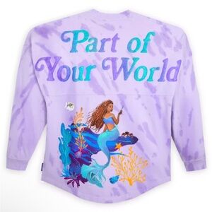 NWT DISNEY The Little Mermaid Part of Your World Ariel Spirit Jersey Size Large